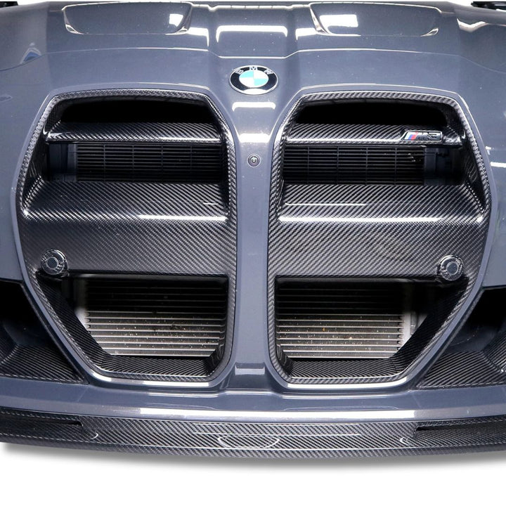 BMW carbon fiber front grill upgrade